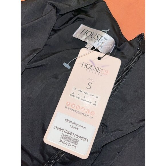 NWT House Of CB London Marcienne Black Jumpsuit Women size S SMall - Picture 5 of 9